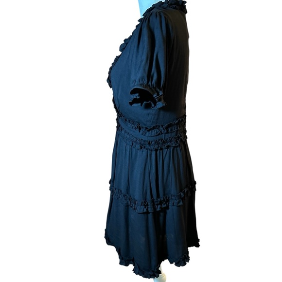 Trixxi Black Ruffle VNeck Short Sleeve Dress - Picture 4 of 10